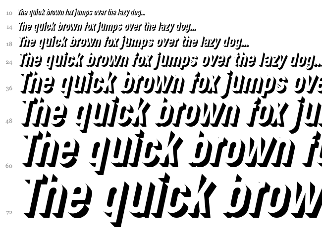 Gotcha Gothic font waterfall
